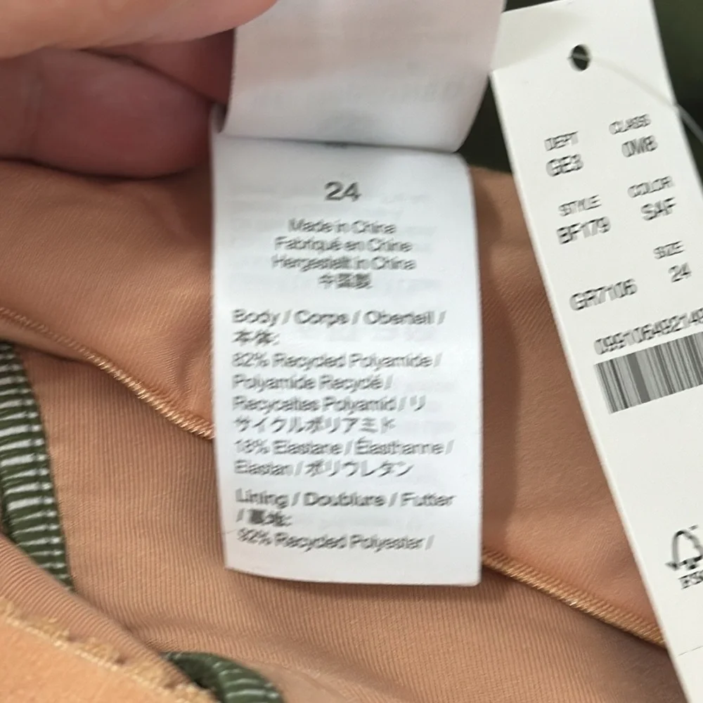 J. Crew Ruched Squareneck  One Piece‎ Swimsuit Women's Plus 24 Green New BF179
